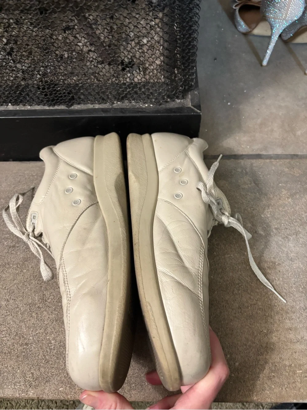 SAS Time Out Bone Color Leather Walking Sneakers size 12 men